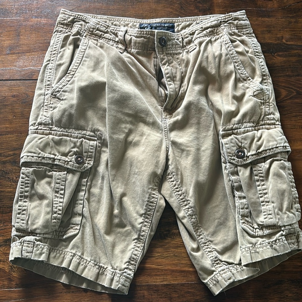 American Eagle Khaki Cargo Shorts